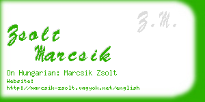 zsolt marcsik business card